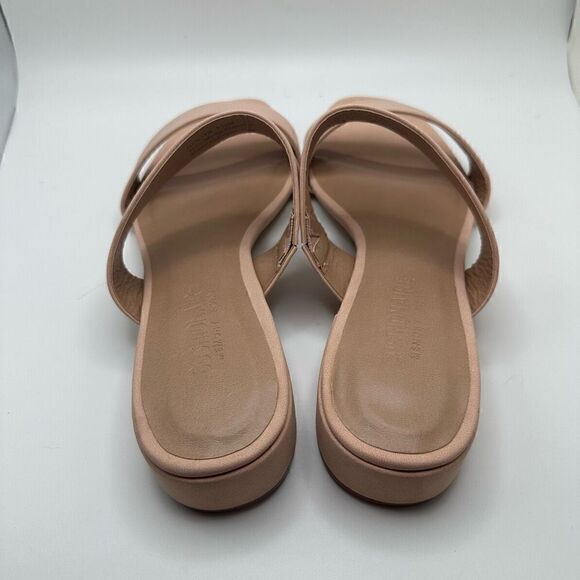 CUSHIONAIRE Women's two band low block heel slide sandal +Memory Foam 7.5 BLUSH - Picture 4 of 7